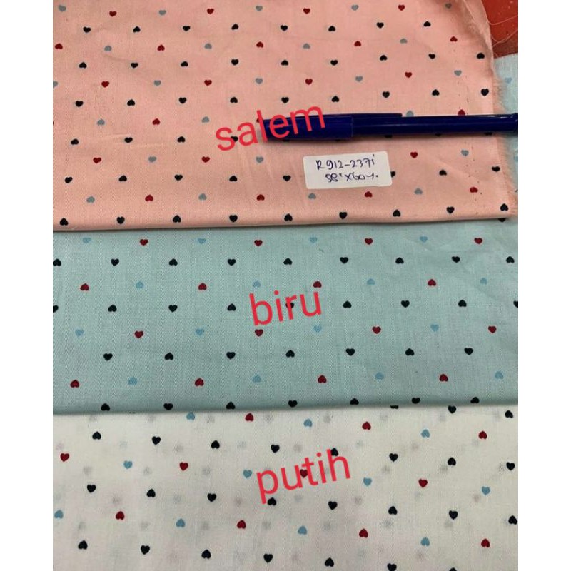 new kain katun jepang by tokai senko kk motif love kecil