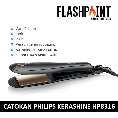 (BISA COD) CATOKAN PHILIPS KERASHINE STRAIGHTENER HP8316 BHS376 BHS 376 PELURUS RAMBUT ORIGINAL 8316