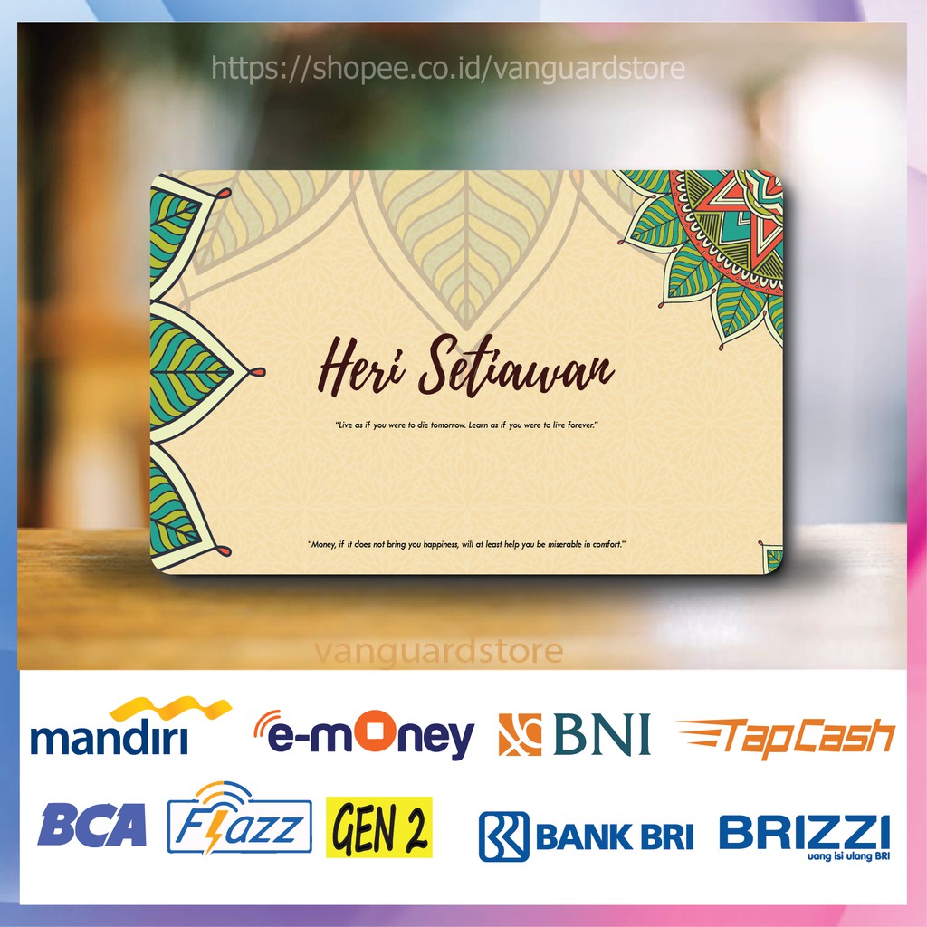 KARTU E MONEY E TOLL CUSTOM NAMA KUMPULAN 3 EMONEY MANDIRI FLAZZ BCA BNI TAPCASH BRIZZI BRI