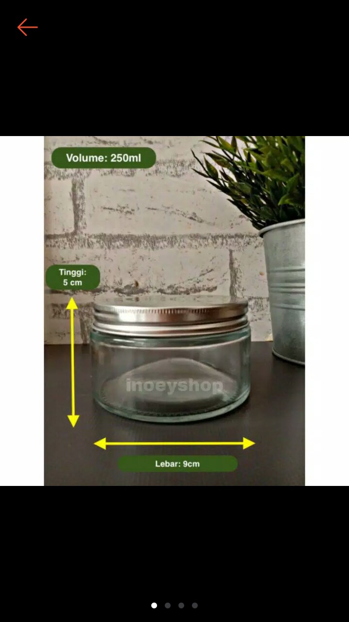 Jar 250ml /jar Kaca /toples Kaca Pendek (min.6pcs)