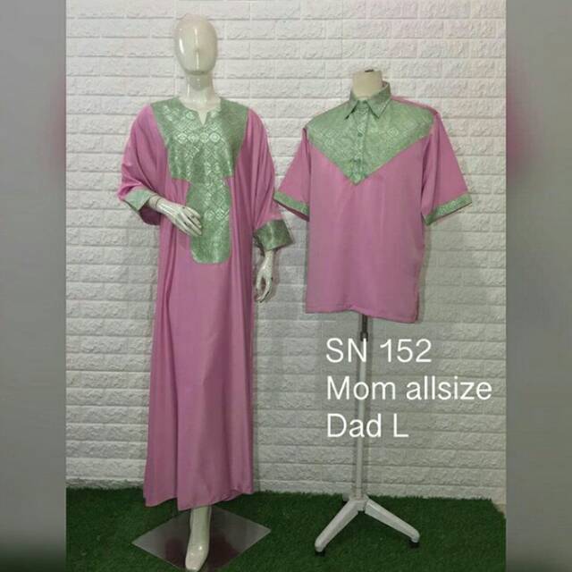 ArRazzaq Set Family Couple Pasangan Bordir Tempel Fashion Muslim Lebaran Satin Bagus 1
