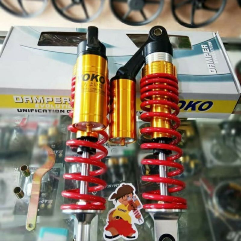 SHOCK TABUNG YOKO DOUBLE BEBEK UKURAN 280MM 340MM YK1178