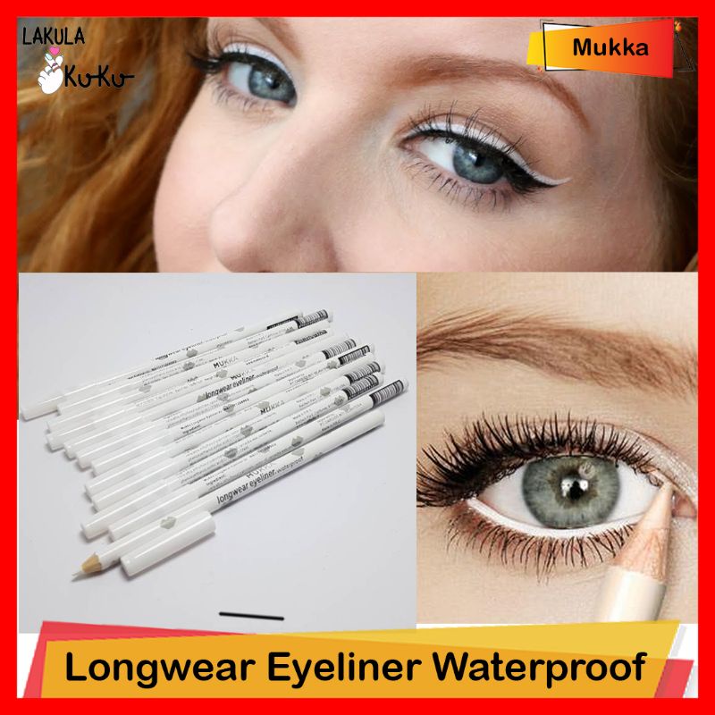 MUKKA Longwear Eyeliner Waterproof - Eyeliner Putih
