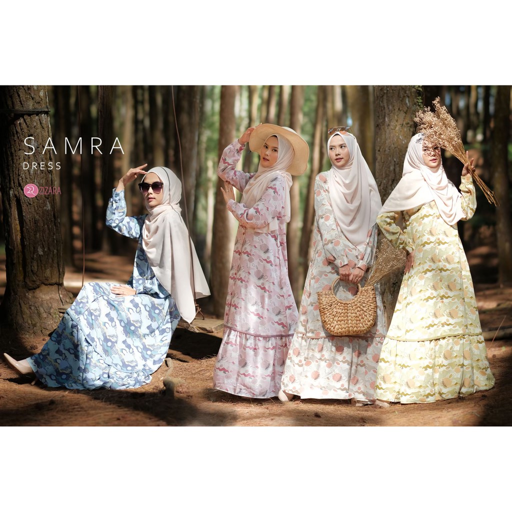 GAMIS ZIZARA - SAMRA DRESS BISA COUPLE DENGAN KIDS MOTIF FLORAL BUSUI DENGAN BAHAN LEMBUT