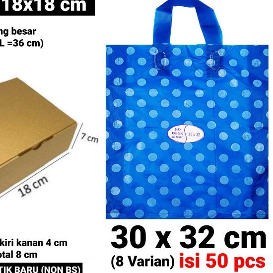 

30x32 cm KANTONG HIDANGAN™ (POLKADOT) | Tas Plastik Hajatan Syukuran - RANDOM / BEBAS