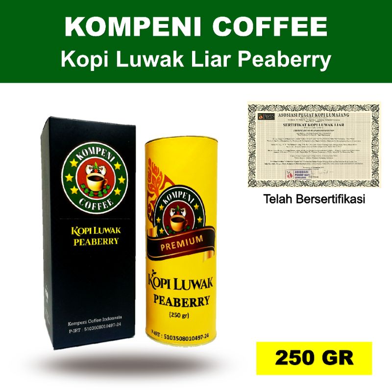 

Kopi Luwak Peaberry 250gr - Kompeni Coffee