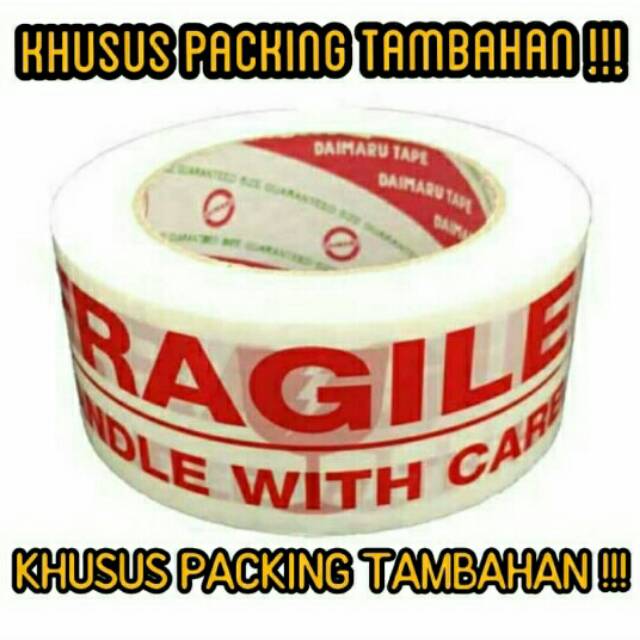 

Langsung ditempel pada paket bukan gulungan, tambahan packing lakban fragile biar aman saat pengiriman