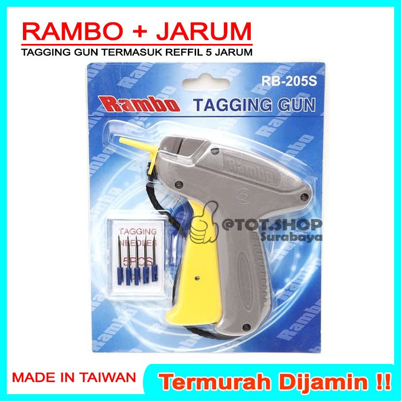 

TAG GUN RAMBO + 5 REFILL JARUM UNTUK ARROW TOP PIN TAGPIN