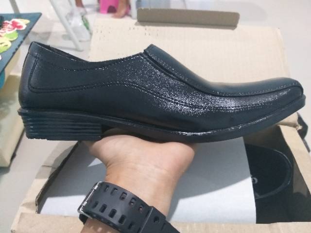 Sepatu Pantofel Hitam Kulit Pria Sekolah Kerja Kuliah Ospek Upacara Traning Kado Hadiah Ultah murah