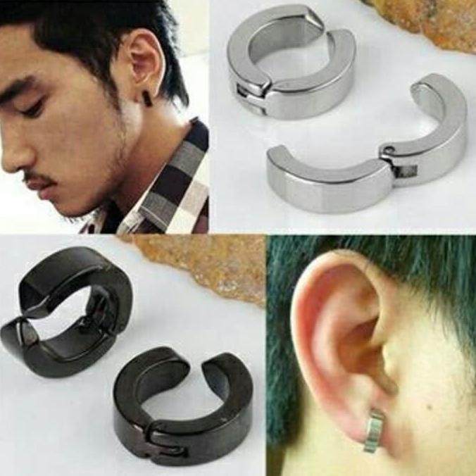 Anting jepit / anting pria / anting cowok