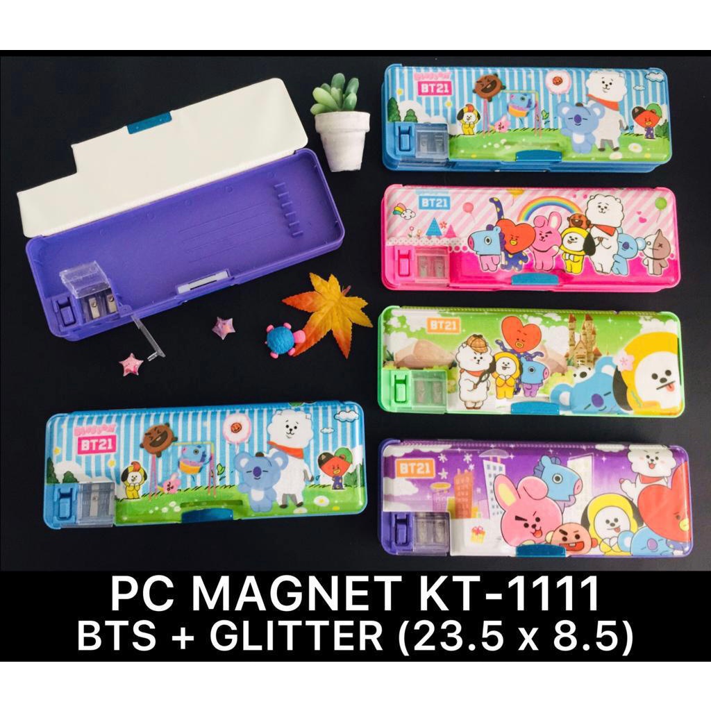 

LJK SHOP - KOTAK PENSIL MAGNET BESAR DUA SISI DENGAN RAUTAN PENSIL BERKARAKTER BTS/BT21. MURAH KT-1111