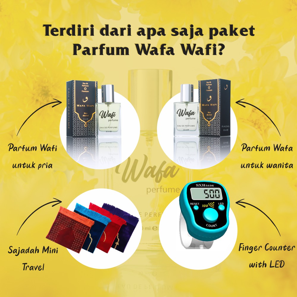 Parfum Ibadah / Parfum Couple Wafa Wafi Non Alkohol Buy 1 Get 4