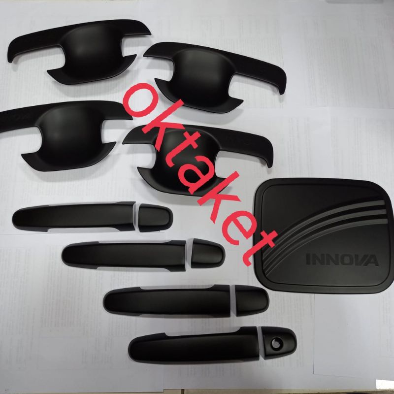 paket outer handle tank cover innova lama grand innova 2005-2015 platinum polos hitam chrome