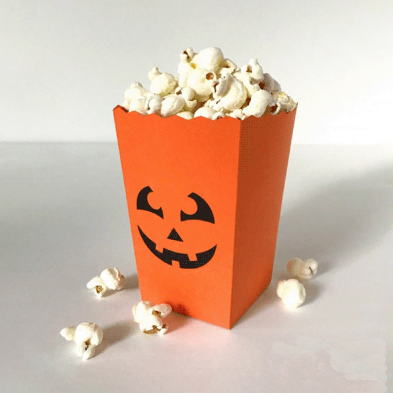 Zzz Cetakan Stensil Cutting Dies Motif Popcorn Halloween Untuk Scrapbook / Craft Handmade DIY