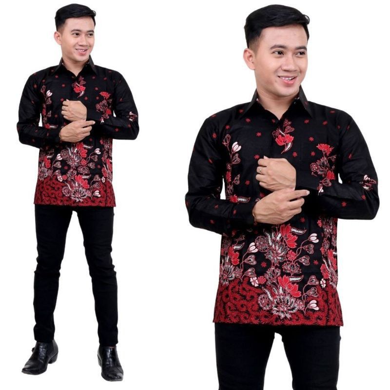 BATIK COUPLE FAMILY MOTIF BAMBU MERAH - BISA DI BELI TERPISAH