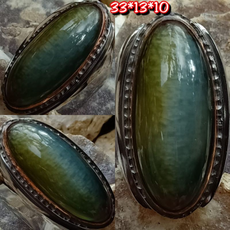 NATURAL CINCIN BATU AKIK PANDAN IJO LUMUT