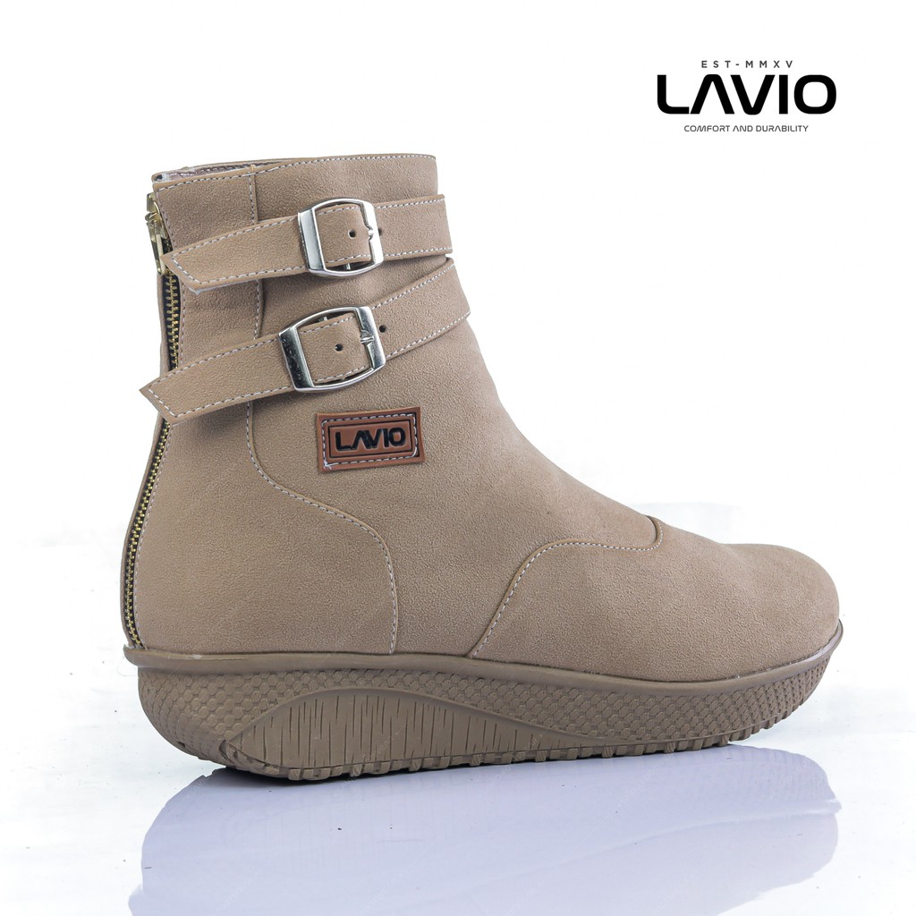 Sepatu Boots Wanita Cewe Keren Korea Kekinian Lavio Maleoo Original