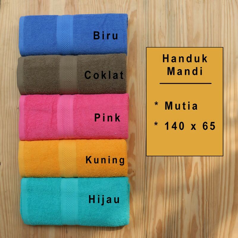 Pilih Warna - Handuk 140 x 65 Handuk Mandi AMANDA MUTIA | Towel Perlengkapan Rumah Tangga Traveling Keluarga Pria Wanita Sguna