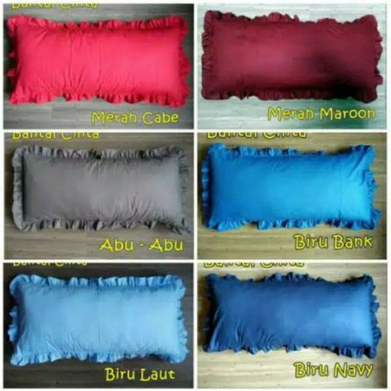 Sarung Bantal cinta polos motif embos uk 95x45 halus dan lembut