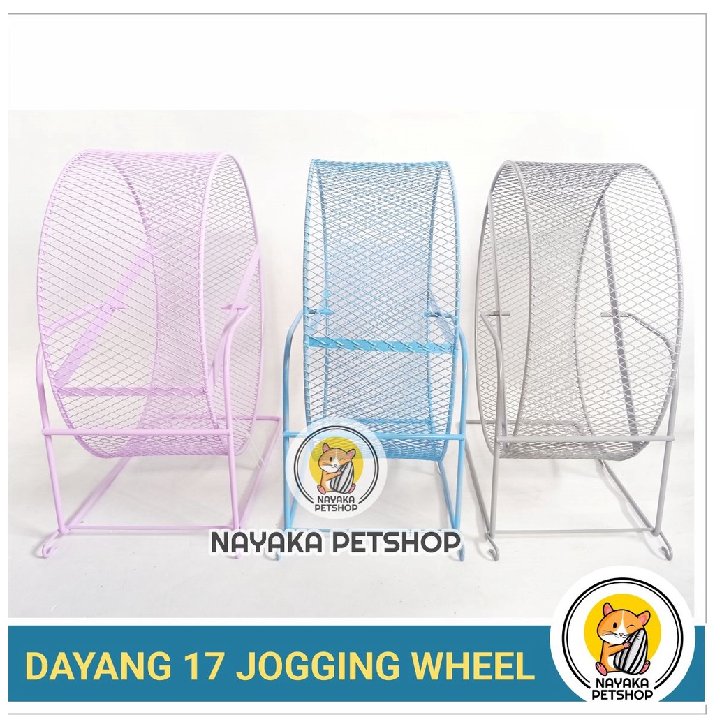 Dayang 17 Jogging Wheel Jumbo Kincir Hamster Syrian Mainan Landak Mini Marmut Rolling Sugar Glider Roda Putar Hewan