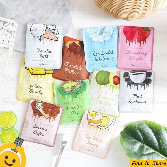 Masker Organik by LEA Gloria | Masker Bubuk by LEA Gloria Travel Size 10-20 gr BPOM