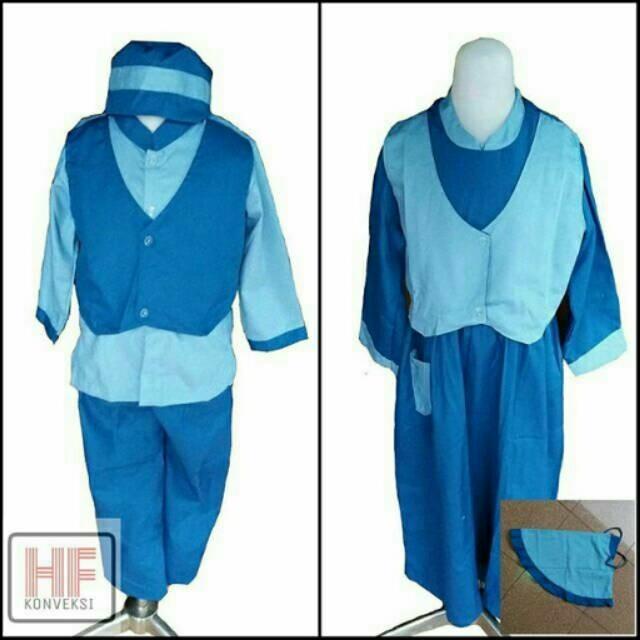 Seragam Anak Tk/Baju Muslim Tk Model Rompi Bahan Oxpord