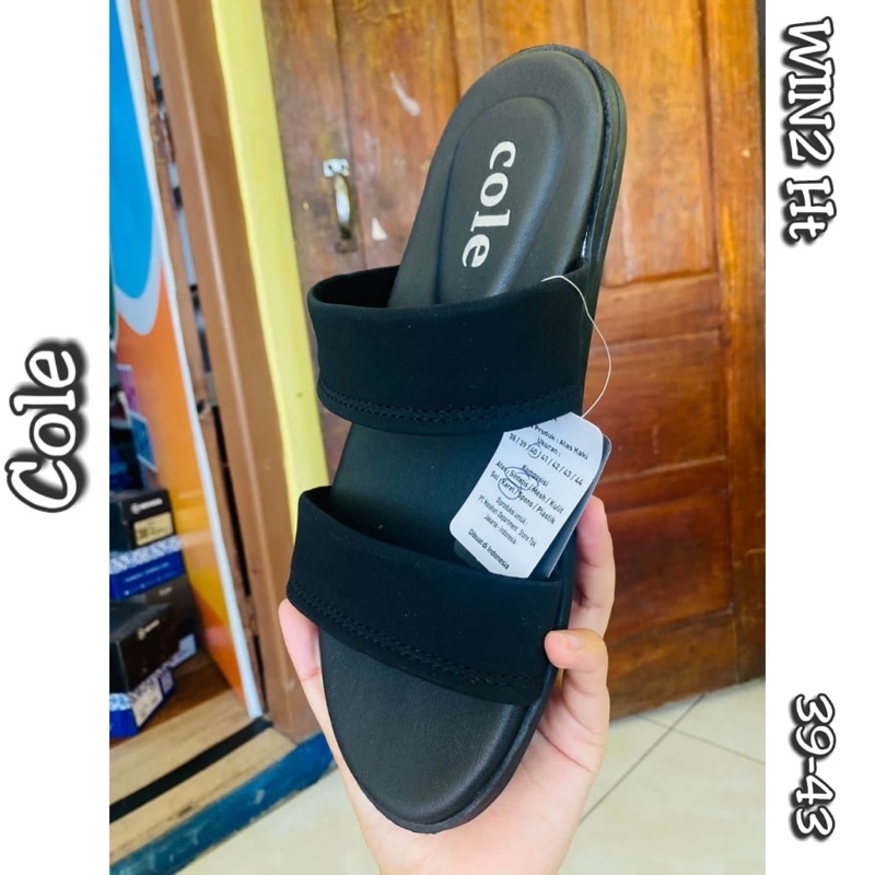 Sandal Cole Cowo Slempang 2 Hitam