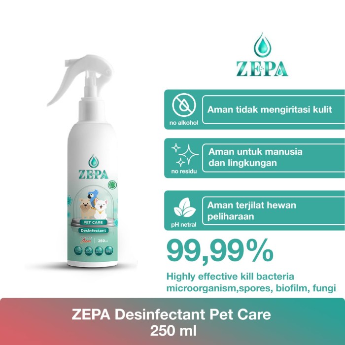 ZEPA DISINFECTANT 250 ML / HOCL / PET CARE / NON ALCOHOL