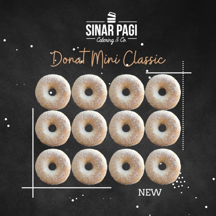 

✨COD✨ Donat Mini Premium Sinar Pagi / Donuts Request Rasa ( Harga per Box ) - Gula Icing All, BOX TIPIS