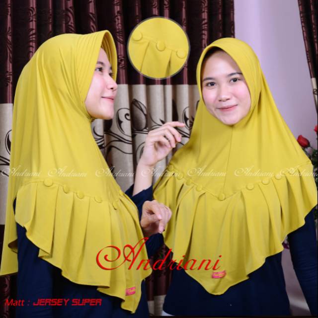 Hijab Andriani kancing