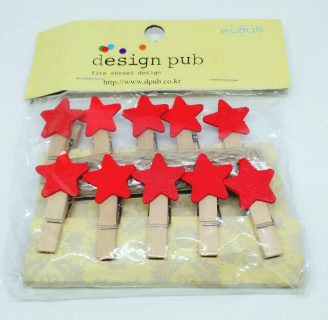 Wooden clip karakter / penjepit karakter / Wooden Clip set free tali rami 1,5 meter