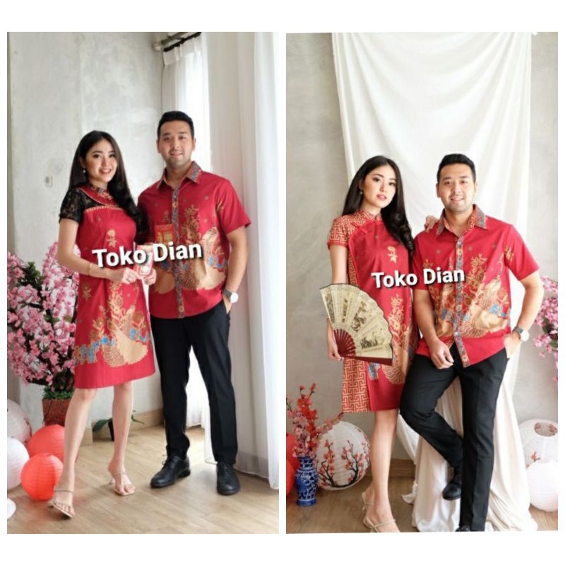 Koleksi Seragam Batik Cheongsam Couple Imlek Cny The Queen (Premium)