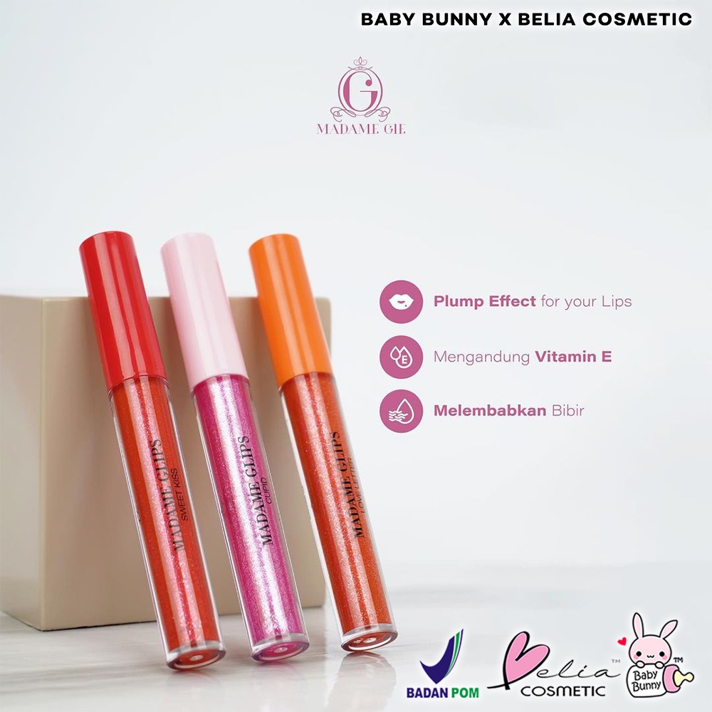 ❤BELIA❤ MADAME GIE Madame Glips - Make Up Lip Gloss | Lip Gloss (✔BPOM)