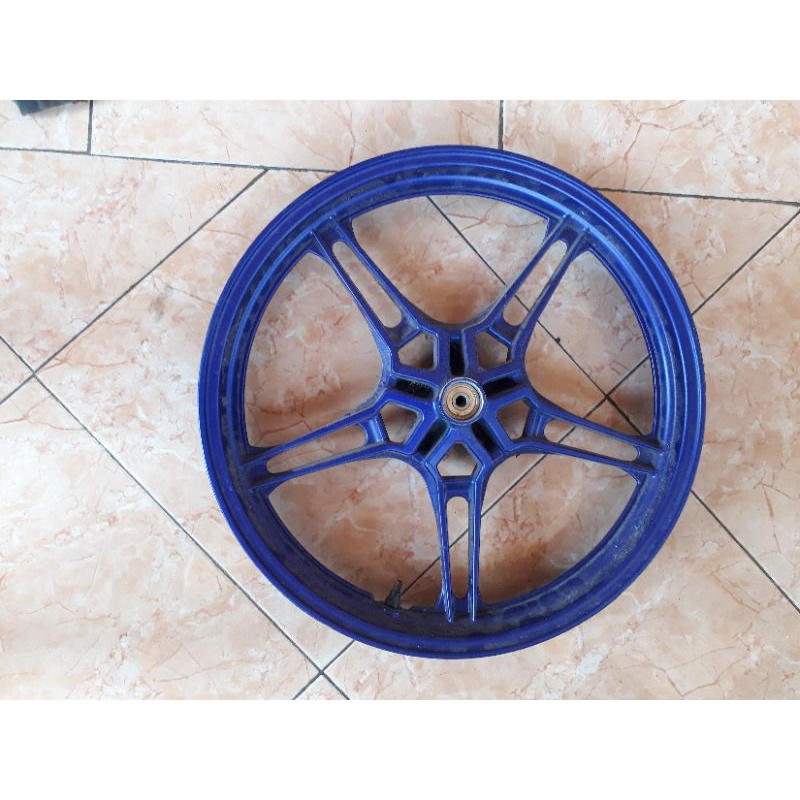 velg pelek depan racing yamaha mxking150 mxking mx150 mx king movistar biru