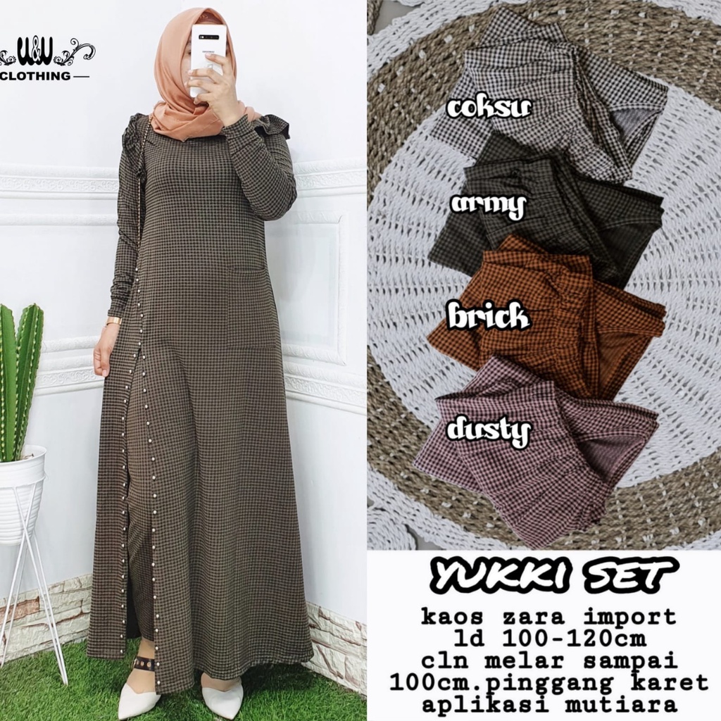 Yukki Set By WW Clothing Kaos Zara Import LD 100-120