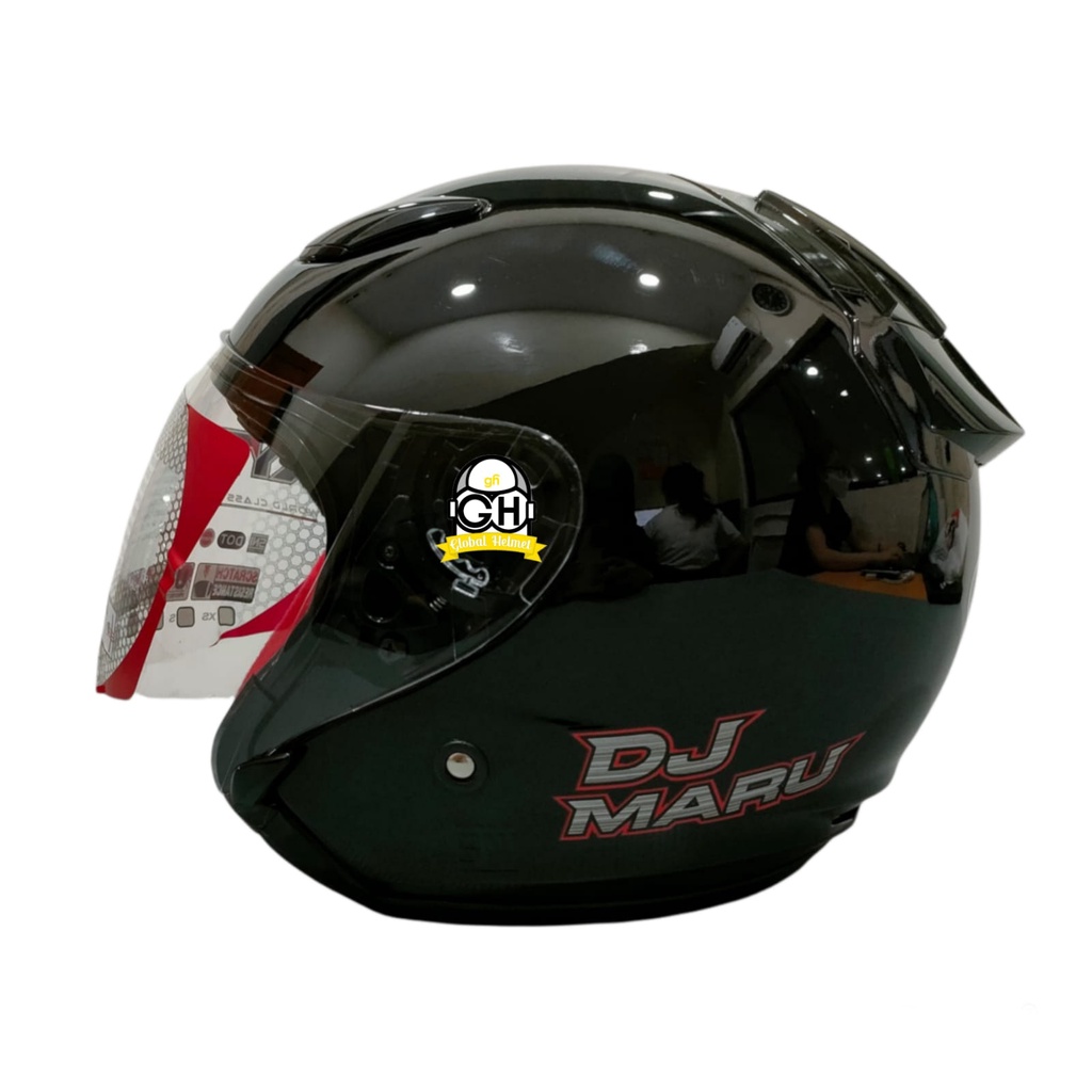 HELM HALF FACE KYT DJ MARU KYT DJMARU SOLID BLACK