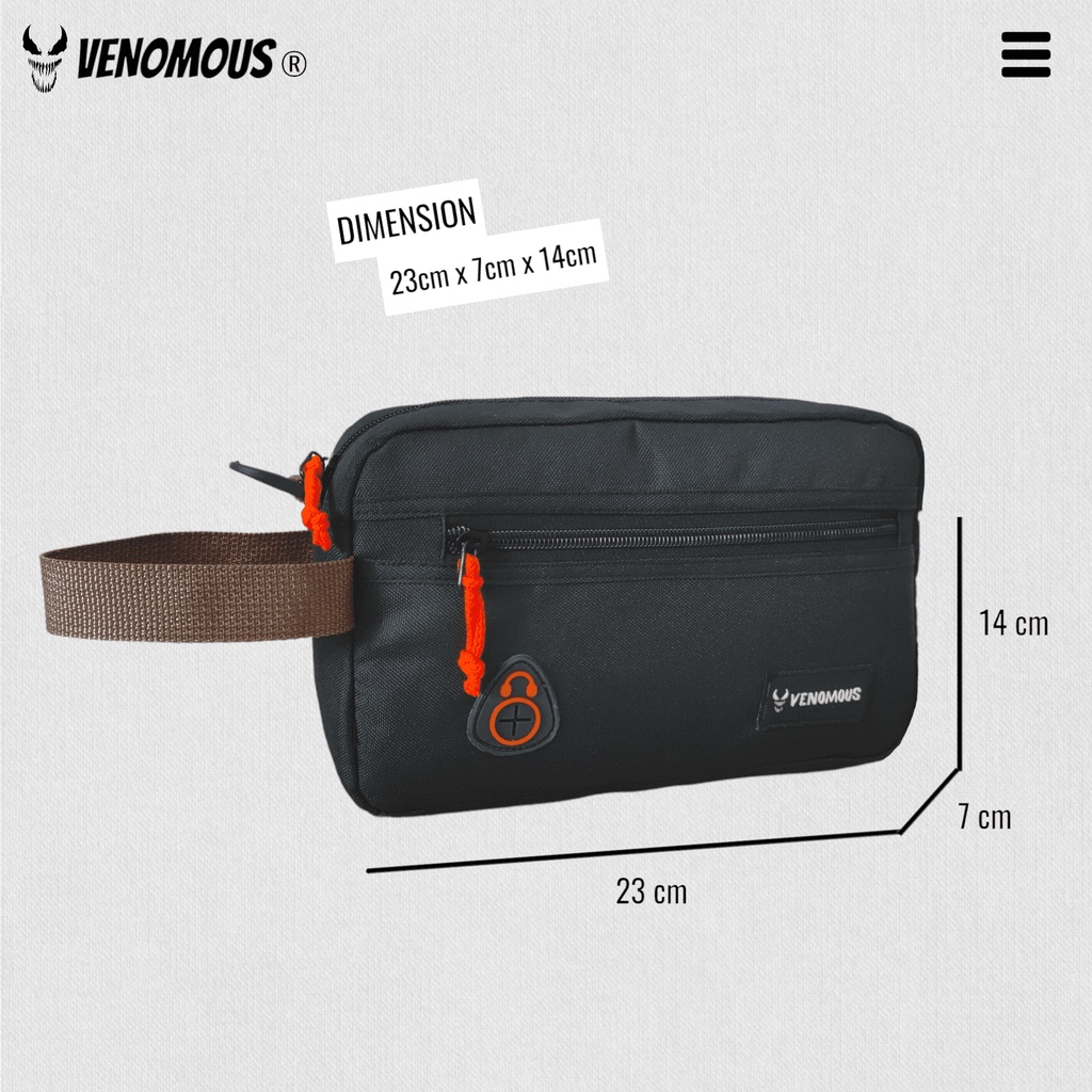 Sling Bag Walker - Venomous - Hitam - Tas Selempang Murah Keren