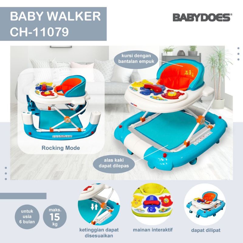 Babydoes baby walker CH 11079 alat bantu jalan bayi