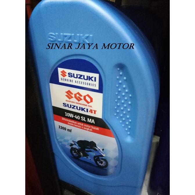 [[BISA COD]] Oli mesin SGO 4T 10W40 SL MA 1300ML / 1,3 Liter untuk GSX S dan GSX R