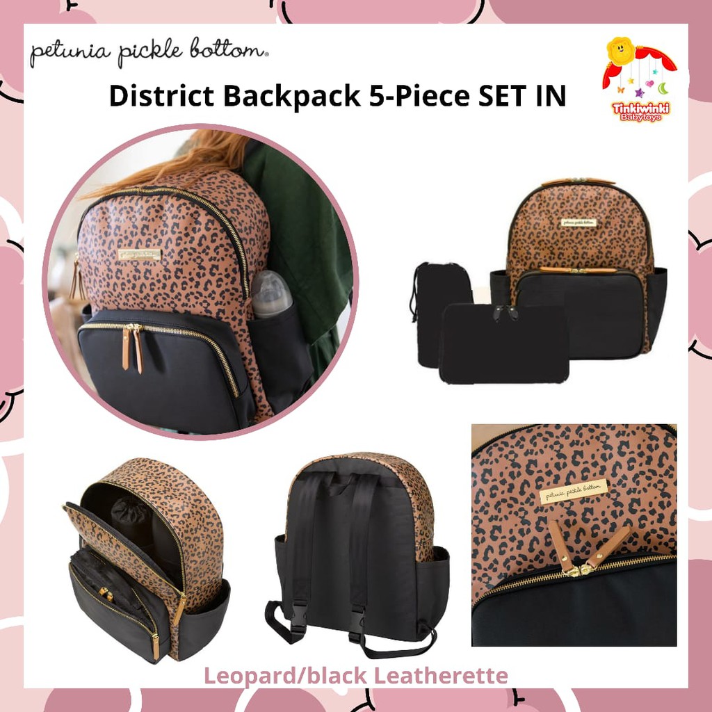 Petunia Pickle Bottom District Backpack 5 Piece Set in Leatherette