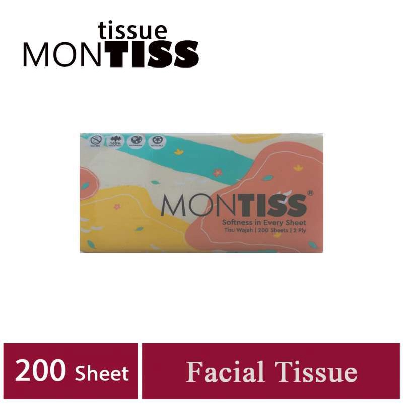 TISSUE MONTISS TISU WAJAH  200SHEET 2PLY