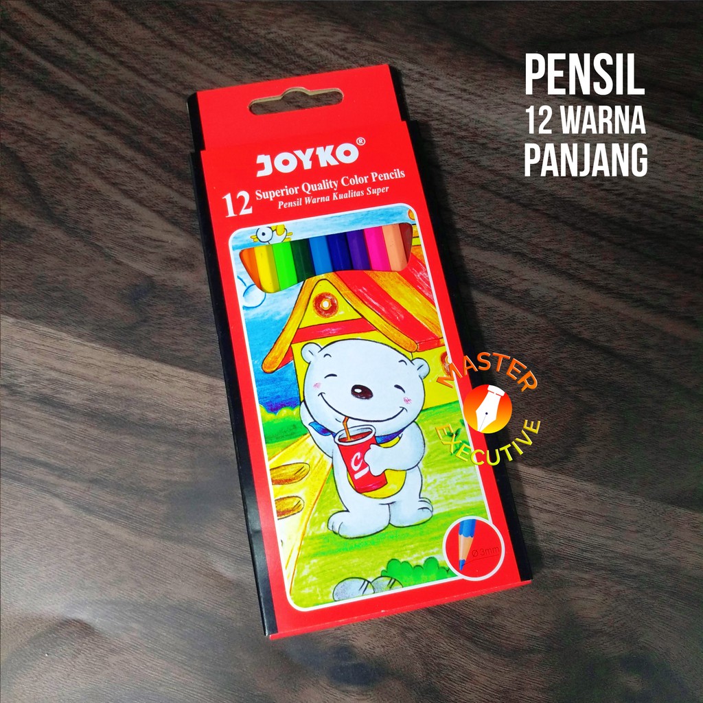 [Set] Joyko Pensil 12 Warna Panjang Superior Quality Color Pencils