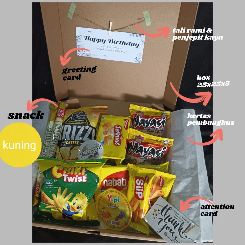 SNACK BOX (WAJIB ORDER BUBBLEWARP) SNACK ULTAH/ LEBARAN/ IMLEK/  NATAL/ HAMPERS SNACK