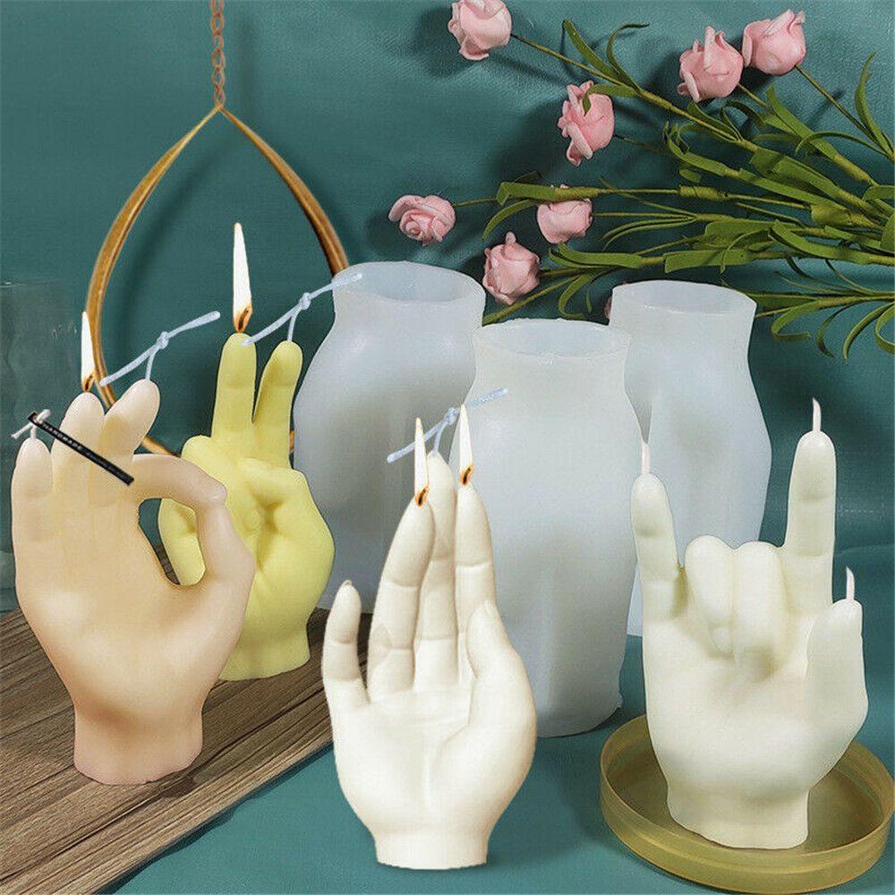 R-flower Resin Mold Kreatif Untuk Plester Sabun Gerakan Aromaterapi Plester Tangan Lilin Mold