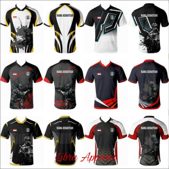 Baju Kaos Jersey Militer Printing Custom Tersedia Ratusan Tempelate Desain Shopee Indonesia