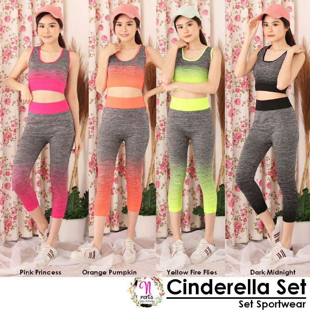 baju olahraga wanita SETELAN CINDERELLA Setelan Senam Setelan Olahraga Yoga Olahraga Zumba Aerobic G
