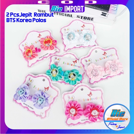 2 Pcs Jepit Anak BTS Korea Impor Best Seller