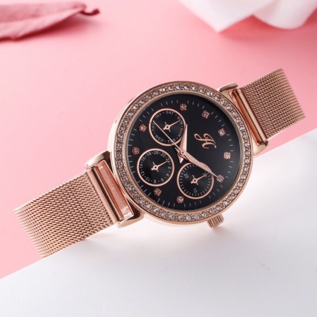Jam Tangan Trendi Glamour Jimshoney JH 8126 Women Watch Branded / Jam Tangan Wanita Murah