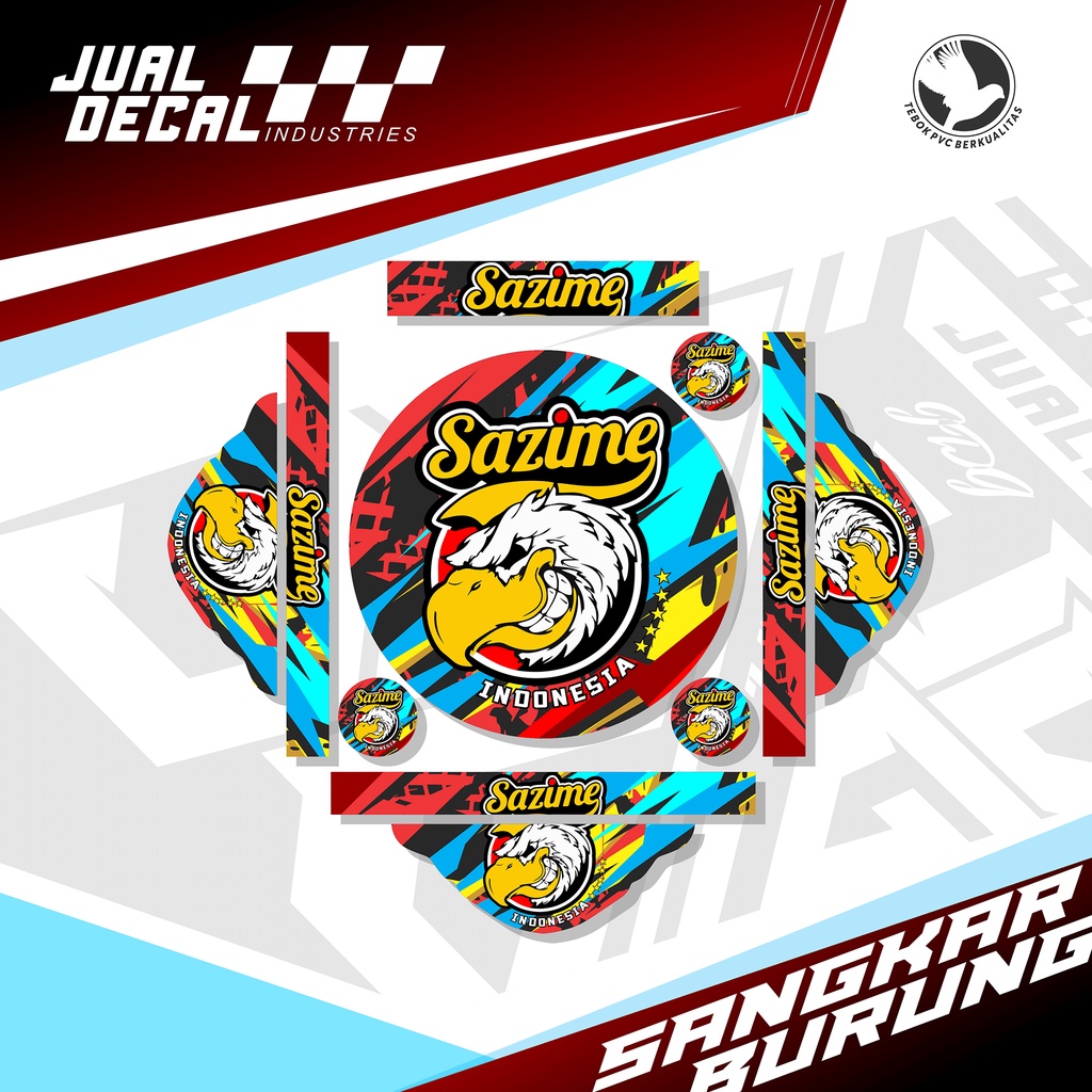 Stiker Decal Tebok Lovebird EAGLE Sangkar sazime Burung Kandang Bulat Love Bird Bisa Custom Gambar