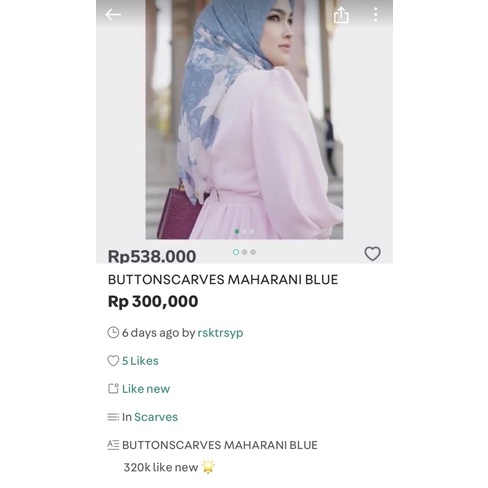 Buttonscarves maharani blue